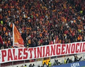 The Free Palestine Banner by Galatasaray Fans