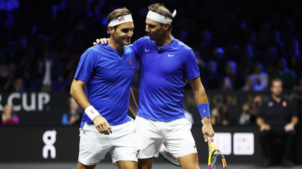 Rafael Nadal and Roger Federer
