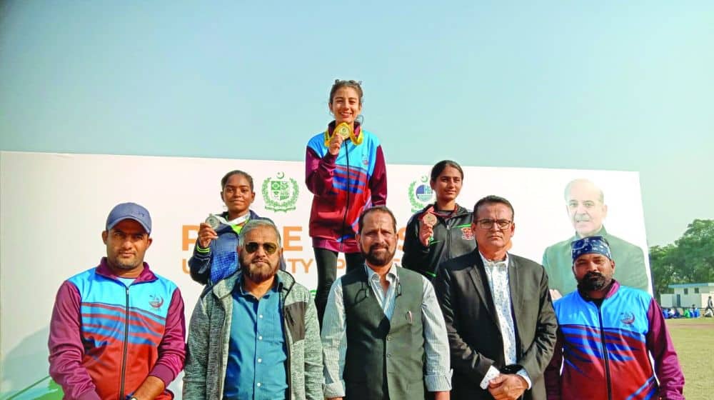 Athletes during Prime Minister's Inter-University Sports Olympiad Held in Islamabad