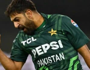 Haris Rauf during second T20I against Australia