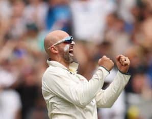 Nathan Lyon Celebrates a wicket