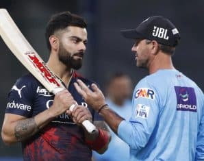 Virat Kohli and Ricky Ponting in a conversation