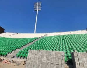 Gaddafi Stadium during renovation work