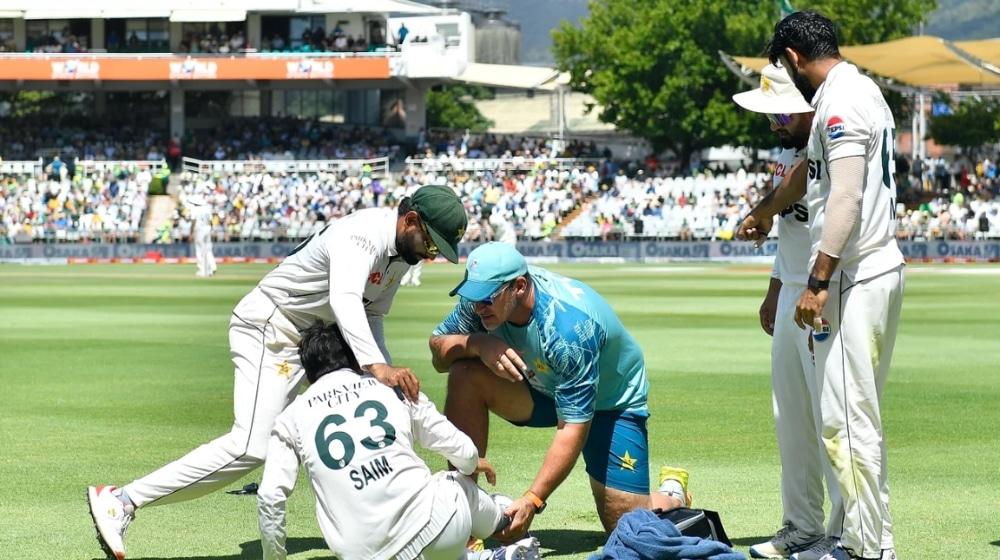 Saim Ayub Injures Ankle in Second Test Against South Africa