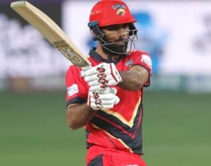 Fakhar Zaman playing for Desert Vipers