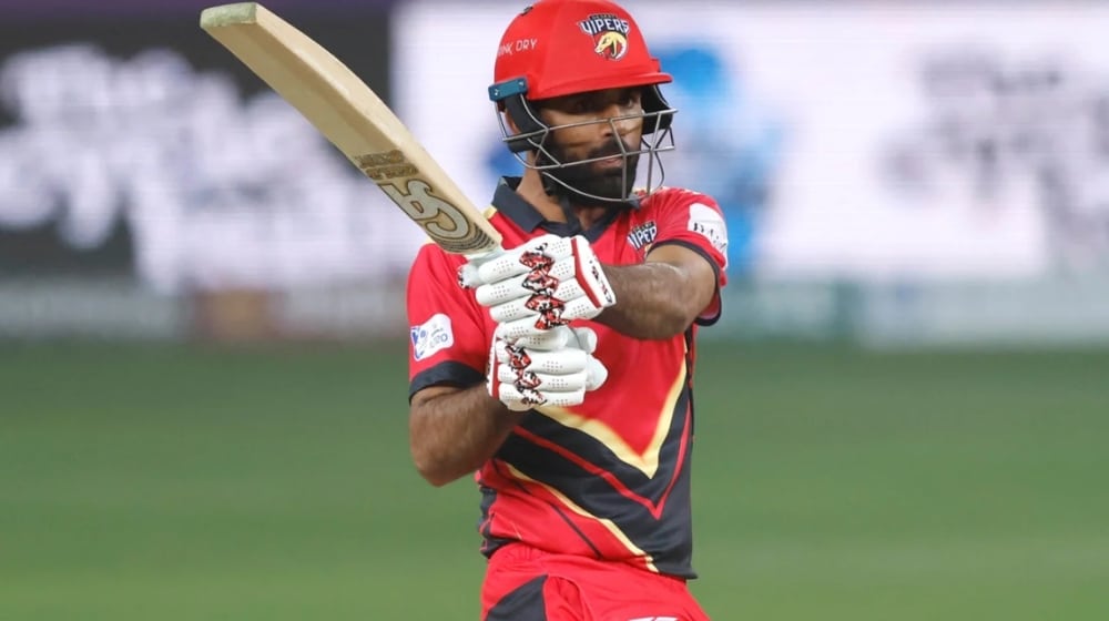 Fakhar Zaman playing for Desert Vipers