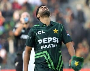 Haris Rauf trains with his teammates ahead of Champions Trophy opener