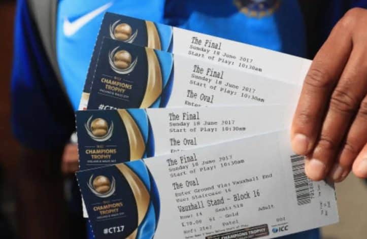 Champions Trophy's physical tickets will now be available