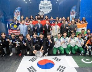 the medallists of Asian Junior Squash Championship 