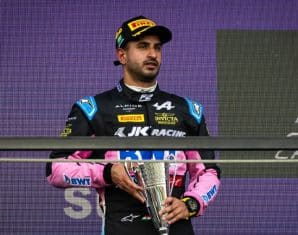 Kush Maini on a podium