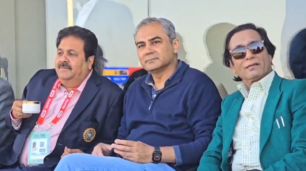 Rajeev Shukla with PCB Chairman