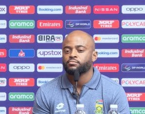 Temba Bavuma during a press conference