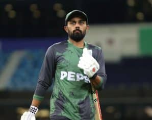 Saud Shakeel during a practice session