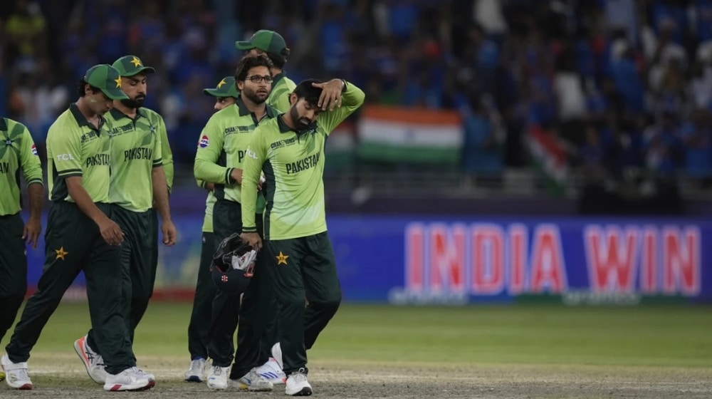 Mohammad Rizwan leads his team off the pitch as Pakistan's ODI captain
