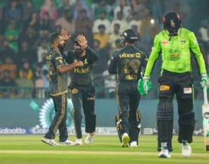 Peshawar Zalmi easily defeated Lahore Qalandars to solidify their place in the PSL standings