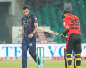 Abbas Afridi during a match against Lahore Qalandars