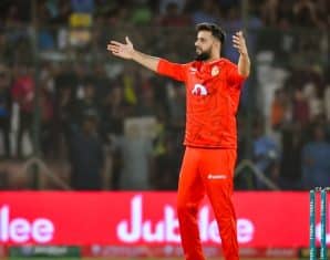 Imad Wasim during PSL X with Islamabad United
