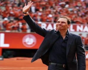 Rafael Nadal during 2025 French Open
