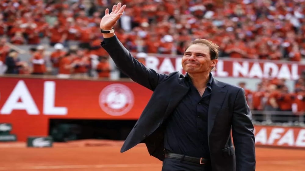 Rafael Nadal during 2025 French Open