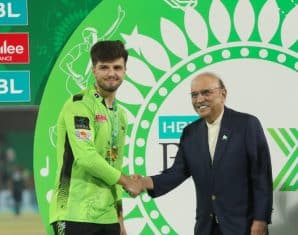 Mohammad Naeem during the PSL Final ceremony