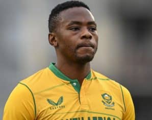 Kagiso Rabada playing for South Africa
