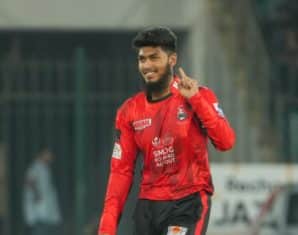 Rishad Hossain during his stint with the Lahore Qalandars