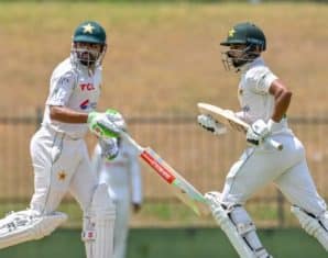 Saud Shakeel during a test match