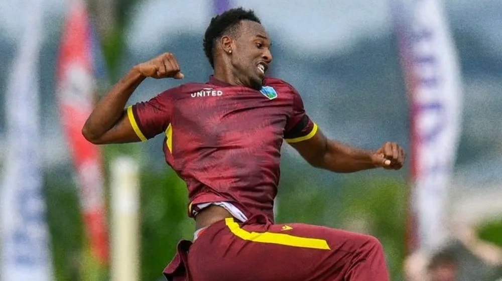 Matthew Forde celebrates a wicket