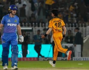 Ali Raza during his match against Multan Sultans