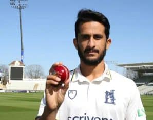 Hasan Ali in Warwickshire kit