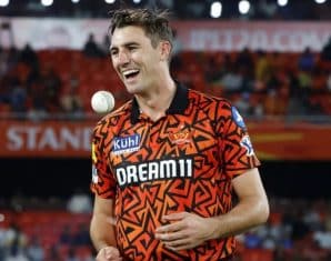 Pat Cummins during IPL