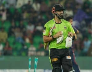 Daryl Mitchell playing for Lahore Qalandars in PSL 10