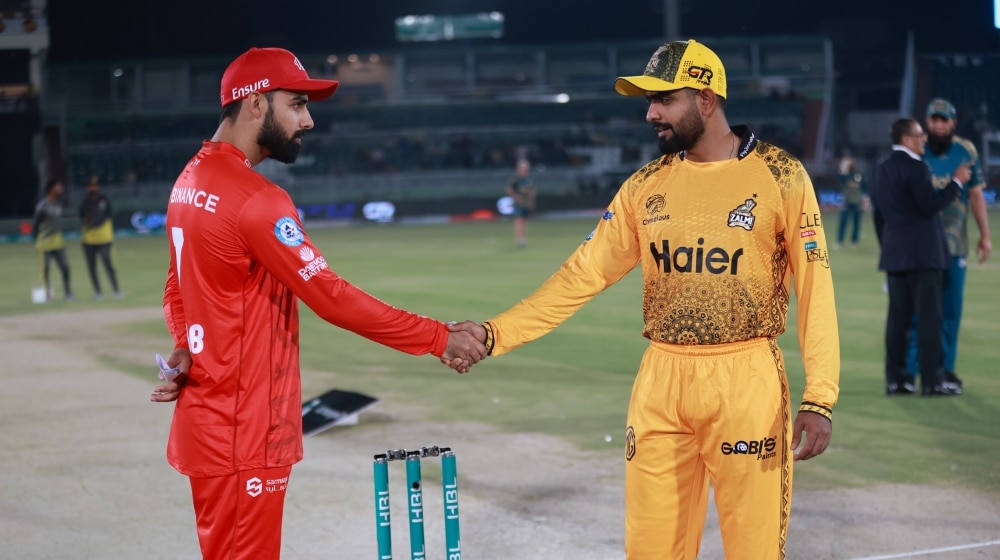 Islamabad United and Peshawar Zalmi captains during the toss
