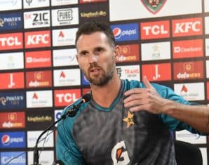 Shaun Tait during a press conference