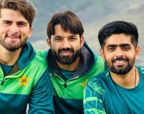 Babar Rizwan and Shaheen during a photo shoot