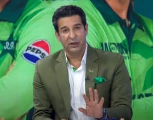 Wasim Akram during a TV appearance