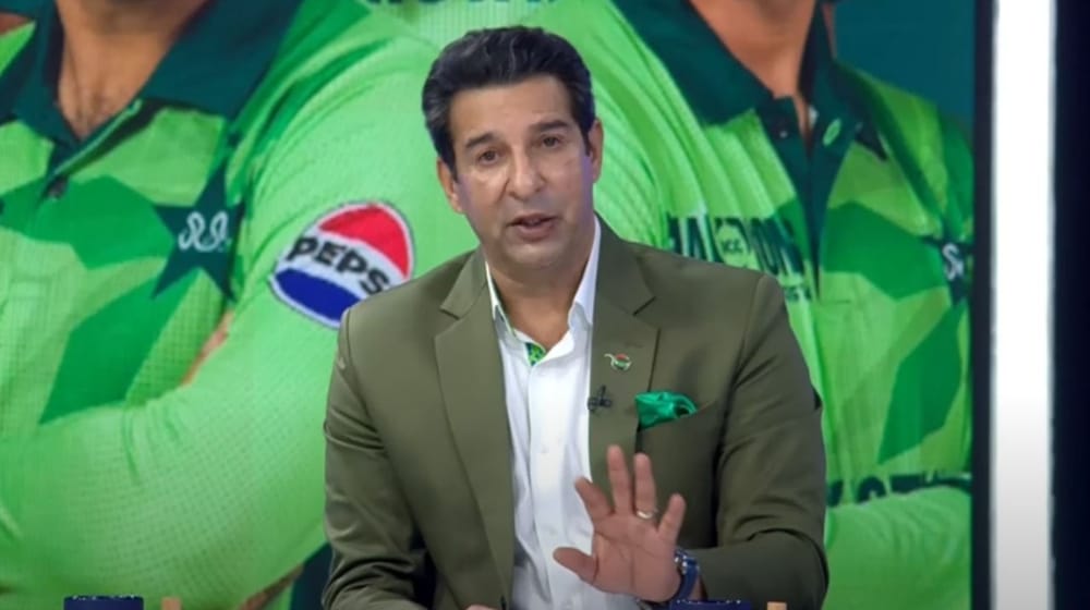Wasim Akram during a TV appearance