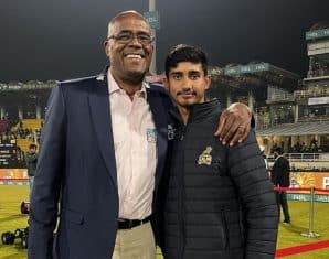 Ali Raza and Ian Bishop during PSL X