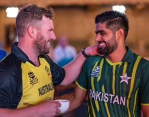 Aaron Finch and Babar Azam for their national teams