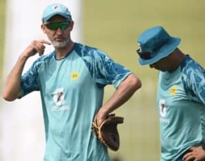 Jason Gillespie during his coaching days with Pakistan