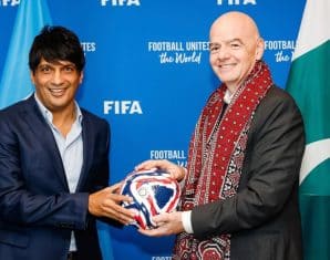 PFF president Mohsen Gilani and FIFA President
