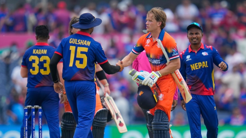 Nepal and Netherlands players after a game