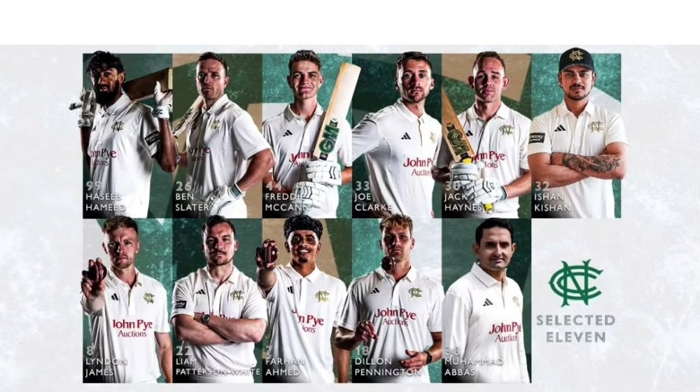 Nottinghamshire’s lineup against Yorkshire
