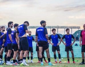 Pakistan has begun training for the Myanmar clash in the Asian Cup Qualifiers