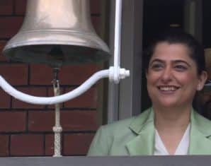 Sana Mir Rings the Iconic Bell at Lord's for WTC Final Day 2