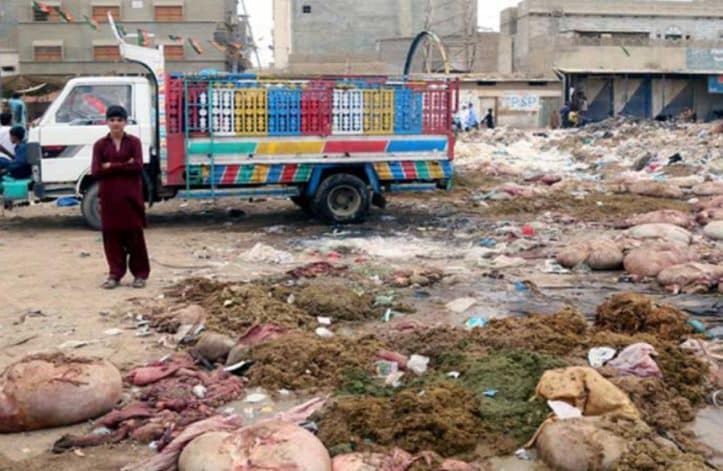 Dumper Truck Owners Refuse Eid ul Adha Animal waste
