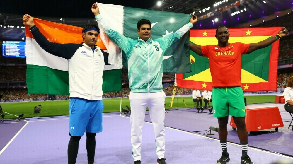 Arshad Nadeem after winning his Paris Olympics Gold