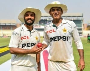 Noman Ali and Sajid Khan after a game