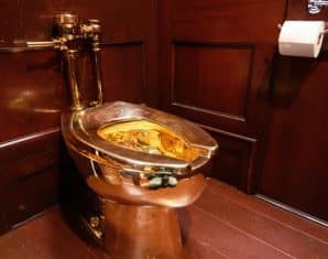 gold toilet