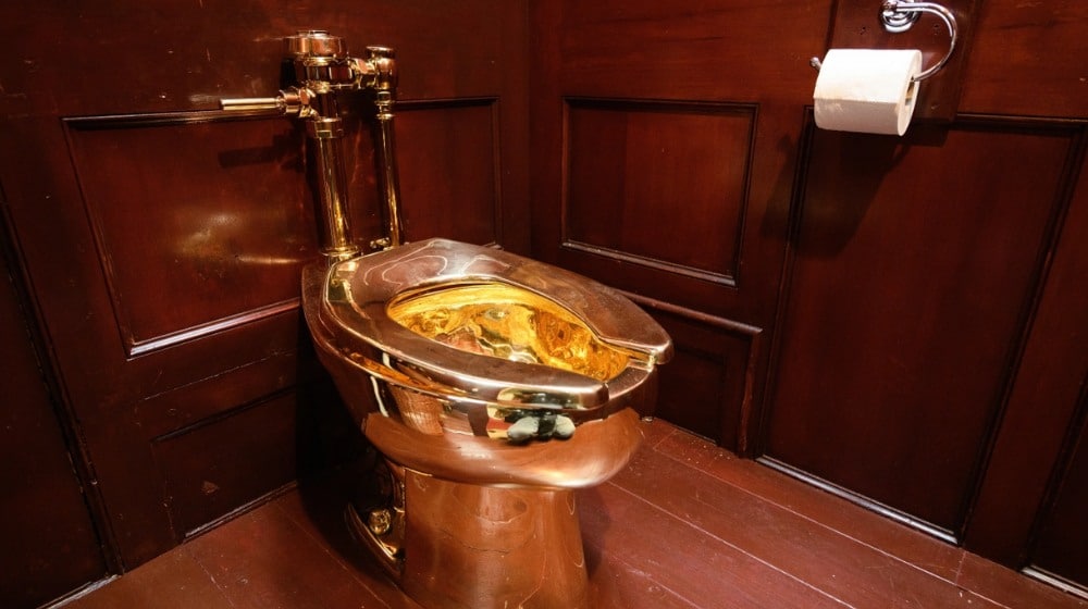 gold toilet